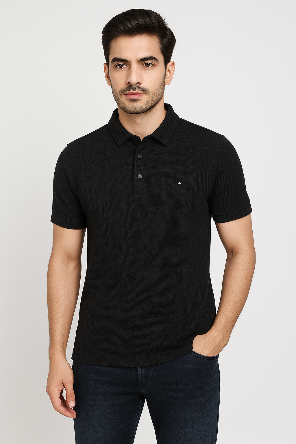 Classic Black Polo T-Shirt for Men