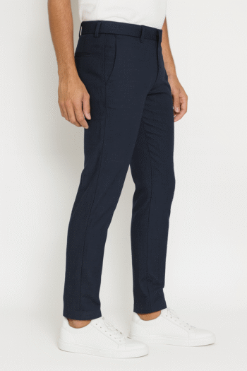Men’s Navy Slim-Fit Formal Trousers