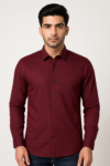 Maroon Slim Fit Formal Shirt
