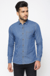 Men’s Blue Denim Casual Shirt