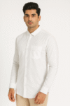 White Classic Collar Long-Sleeve Shirt