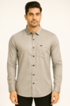 Men’s Solid Grey Full Sleeve Shirt