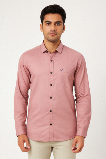 Men’s Classic Pink Solid Shirt