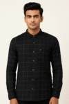 Men’s Black Checkered Casual Shirt