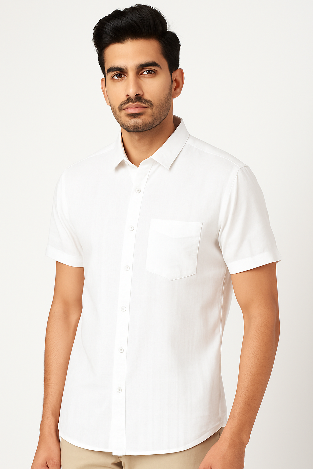 Men’s Classic White Short Sleeve Shirt
