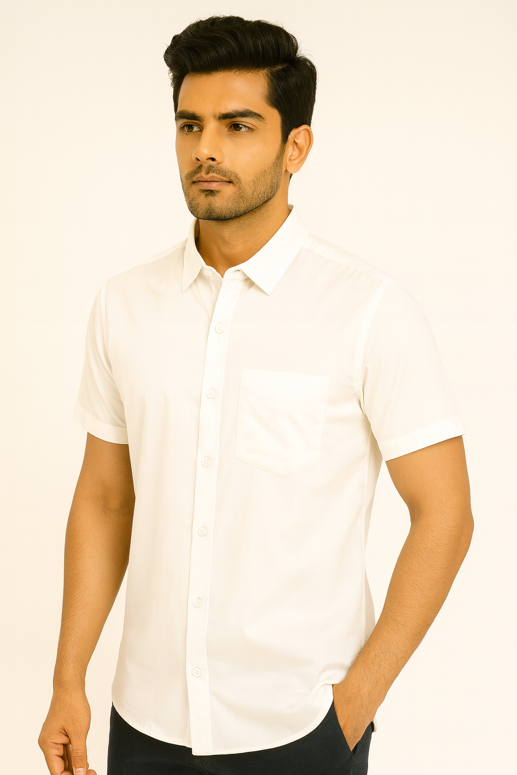 Men’s Classic White Short Sleeve Shirt