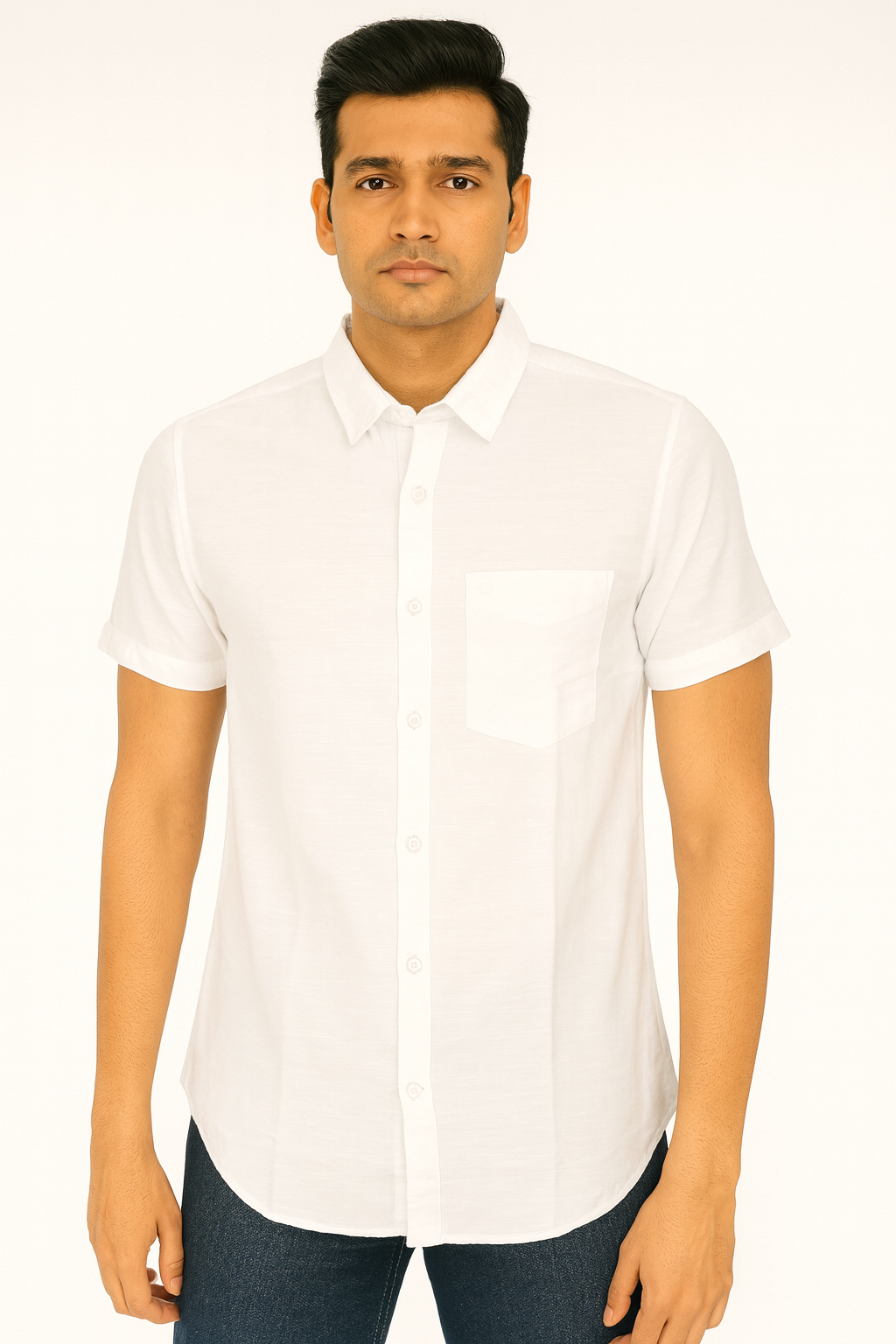 Men’s Classic White Short Sleeve Shirt