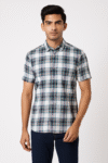 Men’s Multicolor Checked Short Sleeve Shirt