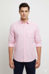 Men’s Pink Striped Full Sleeve Casual Shirt