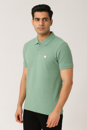 Men’s Mint Green Polo T-Shirt with Chest Logo