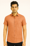 Men’s Terracotta Solid Short Sleeve Shirt
