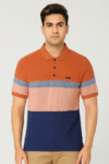 Men’s Multicolor Striped Polo T-Shirt