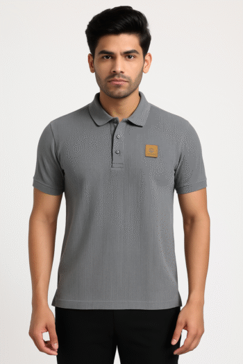 Men's Knitted Block-Stripe Polo Shirt