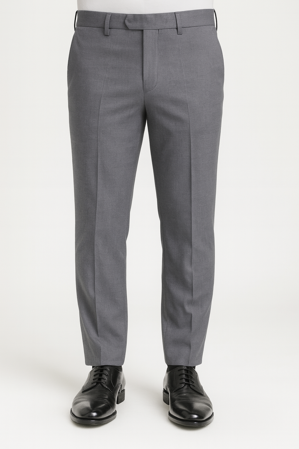 Men’s Steel Grey Ankle Fit Formal Trousers – Modern Tailored Comfort