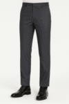 Men’s Dark Steel Slim Fit Formal Trousers – Refined Modern Tailoring