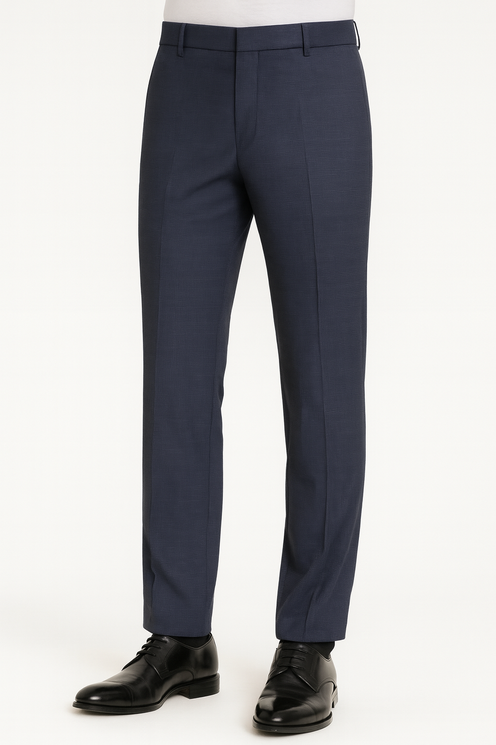 Men’s Navy Blue Slim Fit Formal Trousers – Classic Executive Style