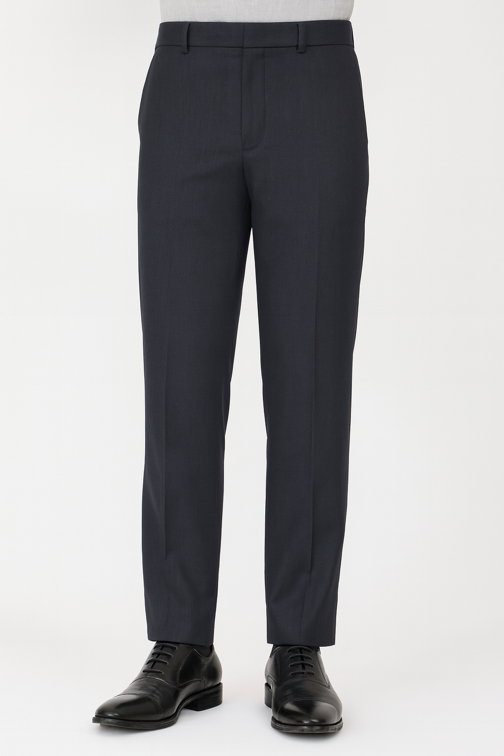 Men’s Charcoal Grey Slim-Fit Formal Trousers