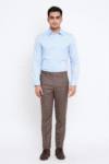 Men’s Coffee Brown Slim-Fit Formal Trousers