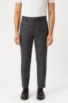 Men’s Steel Grey Slim-Fit Formal Trousers