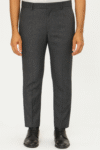 Men’s Charcoal Grey Slim-Fit Formal Trousers