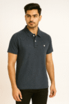 Men’s Navy Blue Classic Polo T-Shirt with Embroidered Logo