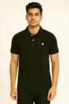 Men’s Black Classic Polo T-Shirt with Embroidered Logo