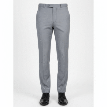Men’s Light Grey Formal Slim Fit Trousers – Premium Stretch Fabric