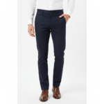 Men’s Charcoal Check Slim-Fit Formal Trousers