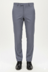 Men’s Steel Grey Slim-Fit Formal Trousers