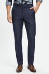 Men’s Deep Navy Slim-Fit Formal Trousers
