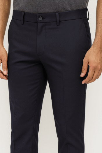 Men’s Slim-Fit Formal Trousers – Deep Navy Blue