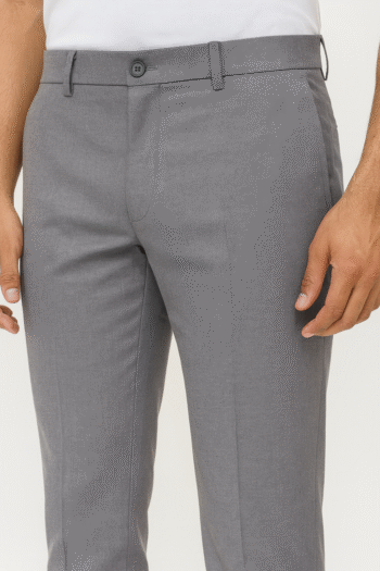 Men’s Slim-Fit Formal Trousers – Light Grey