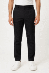 Men’s Tailored Slim-Fit Formal Trousers – Jet Black