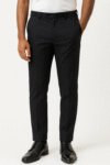 Men’s Premium Slim-Fit Dress Trousers – Classic Black
