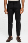 Men’s Black Slim-Fit Formal Trousers