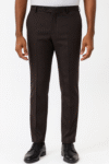 Men’s Dark Chocolate Brown Slim-Fit Formal Trousers