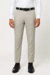 Men’s Slim-Fit Dress Trousers – Light Beige Stone