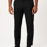 Men's Slim-Fit Black Formal Trousers