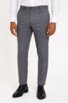 Men's Slim-Fit Steel Grey Formal Trousers