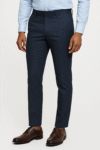 Men's Slim-Fit Deep Navy Formal Trousers