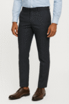 Men's Slim-Fit Charcoal Formal Trousers