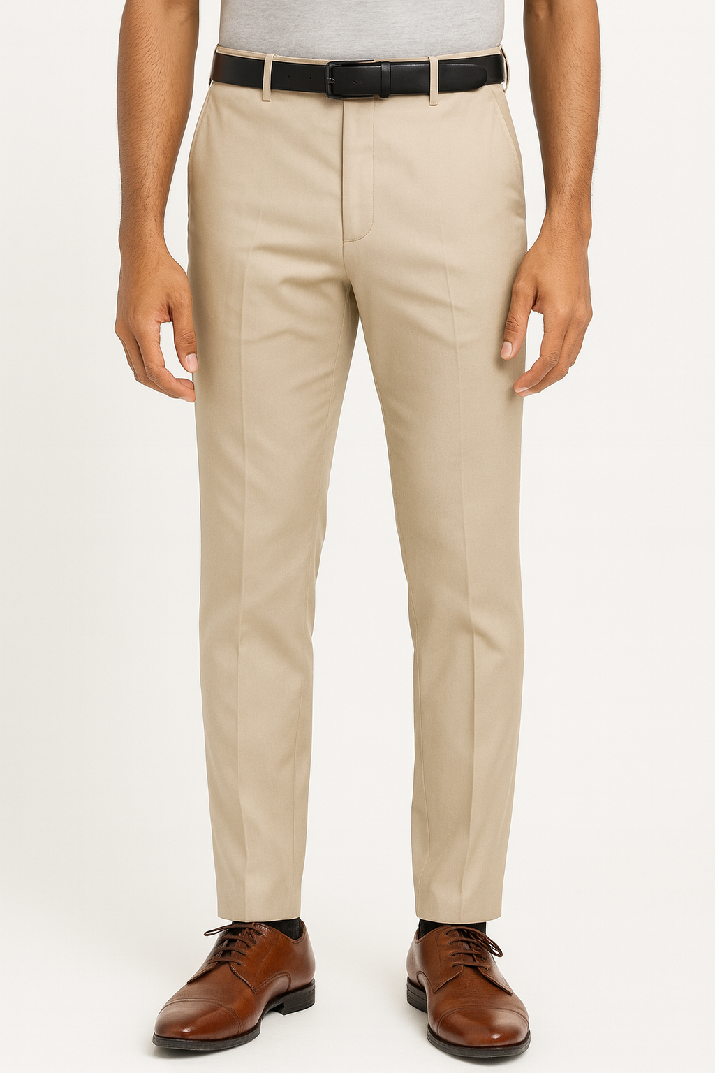 Men’s Classic Slim-Fit Khaki Dress Pants