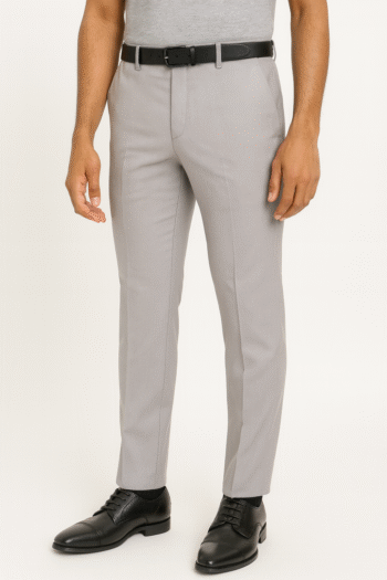 Men’s Classic Slim-Fit Light Grey Dress Pants