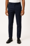 Men’s Slim-Fit Navy Formal Dress Pants