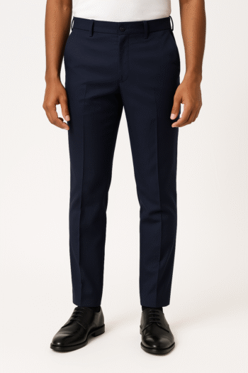 Men’s Slim-Fit Navy Formal Dress Pants