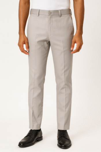 Men’s Slim-Fit Light Grey Formal Dress Pants