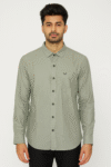 Men’s Solid Sage Green Casual Shirt