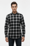 Men’s Black & White Premium Checkered Casual Shirt