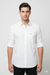Men’s Classic White Solid Cotton Shirt