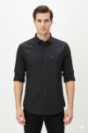 Men’s Black Cotton Casual Shirt